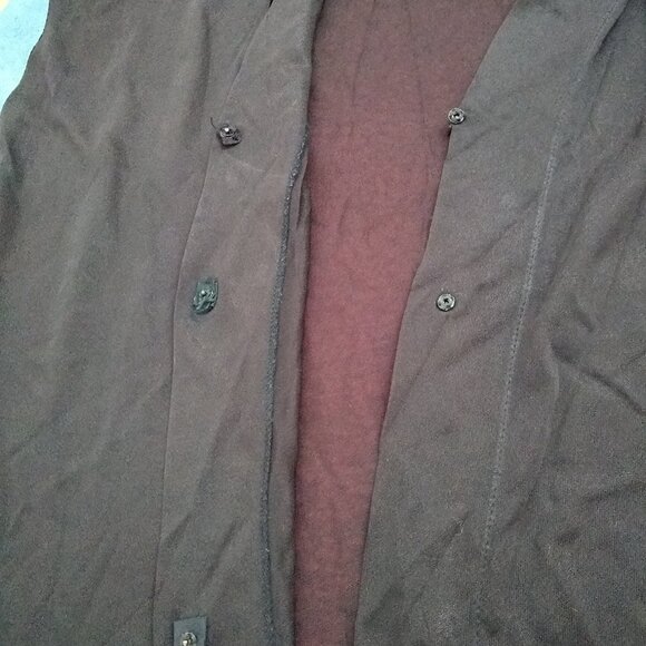 vintage 70s sheer geometric duster kimono EUC - Picture 7 of 9